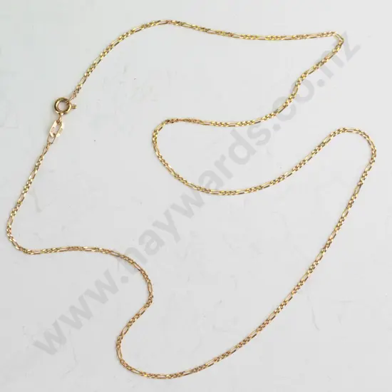 9ct figaro gold chain 1.9gms