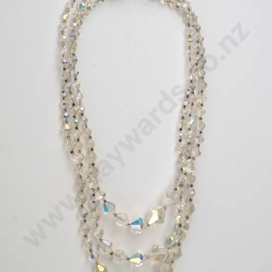 3 strand crystal necklace