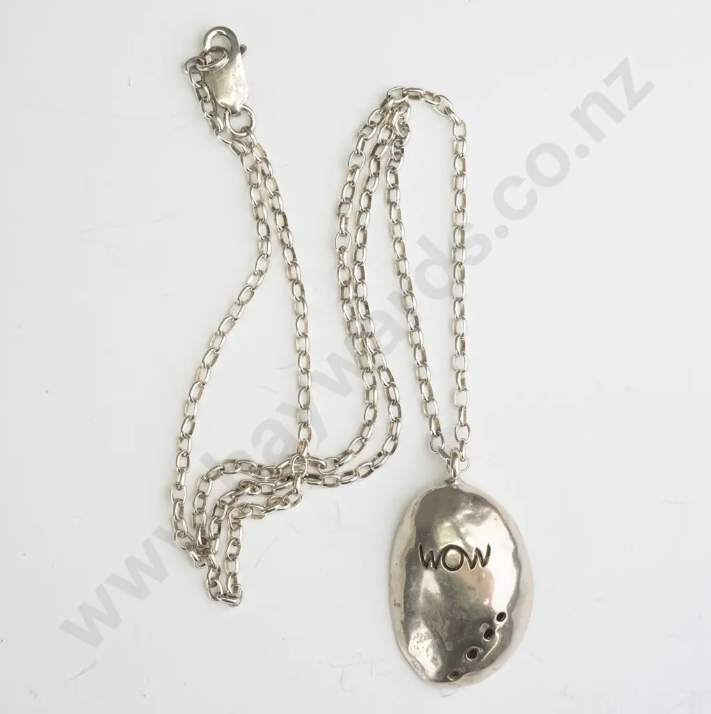 silver shell style necklace chain stamped 925 Image 1++