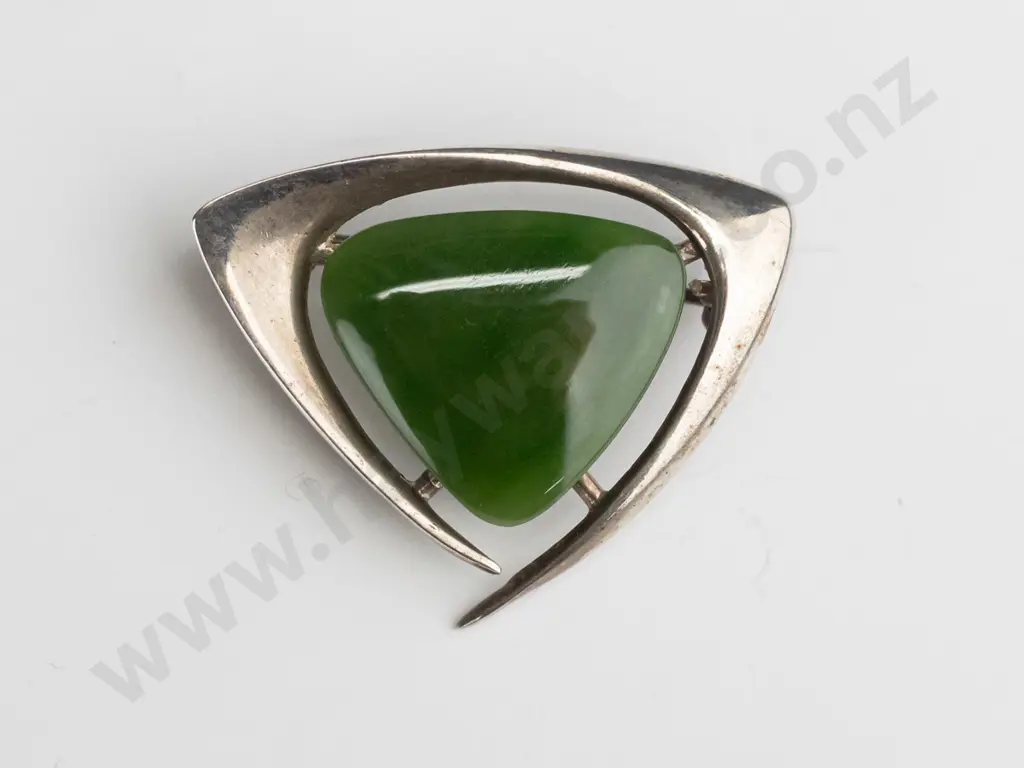 silver greenstone brooch & pair of Scottish thistle earrings both stamped stg sil Image 1++