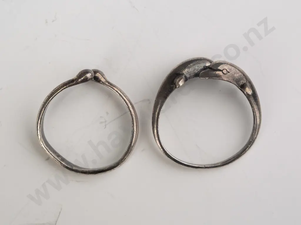 2 silver rings both stamped Image 1++