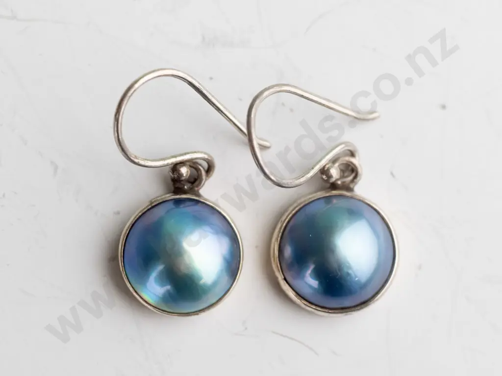 pair of  blue stone earrings Image 1++