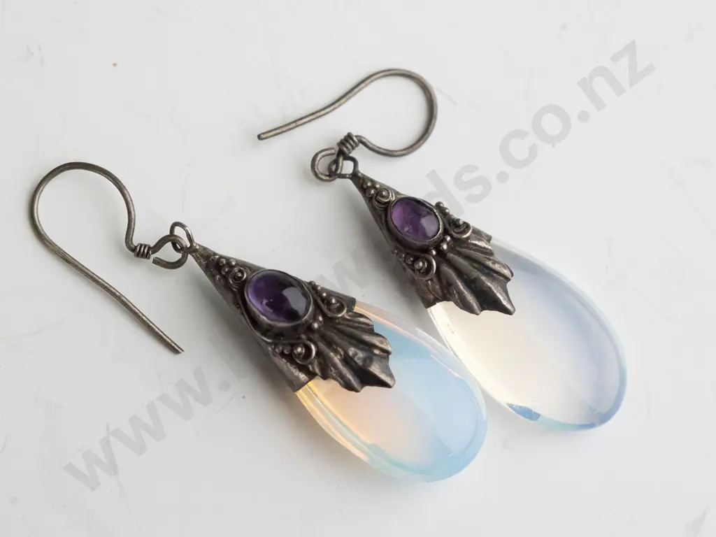 2 pairs of earrings both stamped 925 Image 1++
