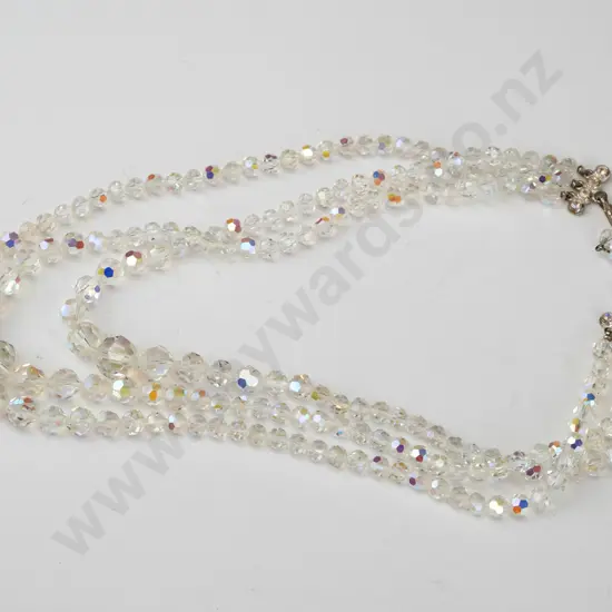 3 strand crystal necklace