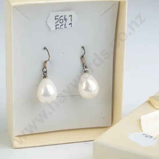silver drop earrings stamped 925