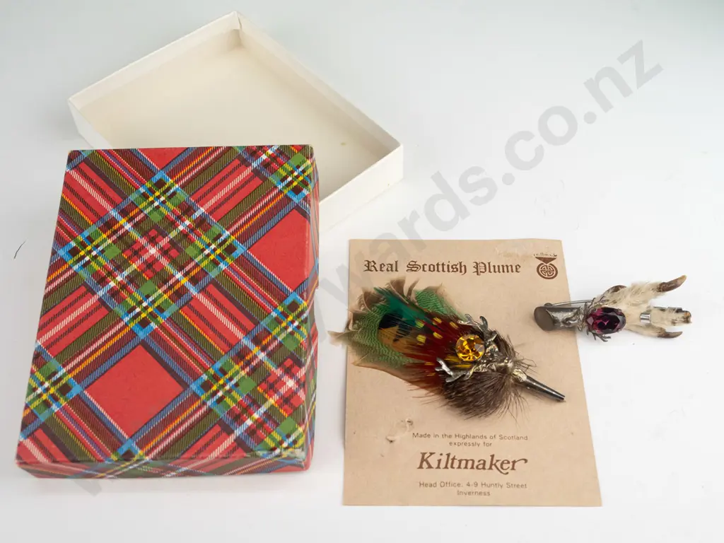 Scottish plume kilt brooch & amethyst claw kilt brooch Image 1++