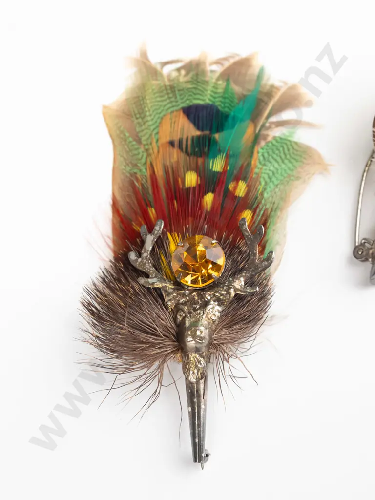 Scottish plume kilt brooch & amethyst claw kilt brooch Image 1++