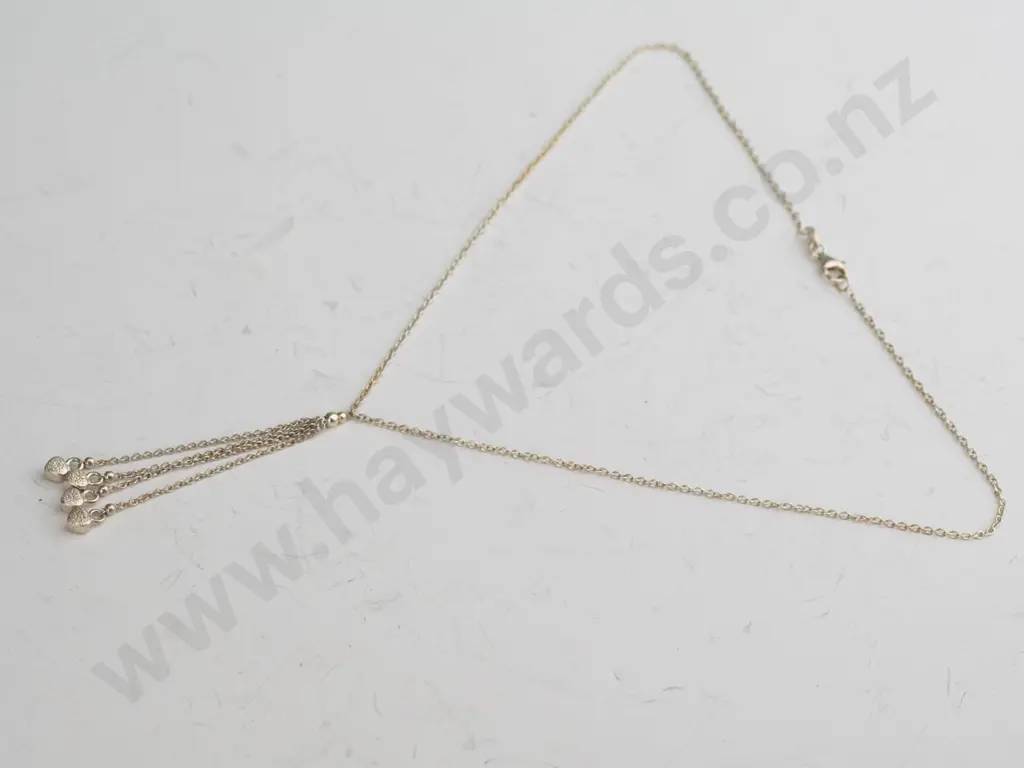 silver drop necklace stamped 925 on clasp Image 1++