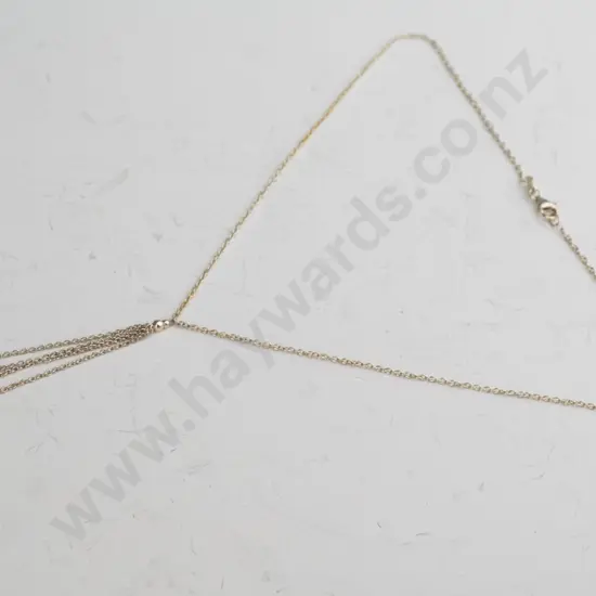 silver drop necklace stamped 925 on clasp