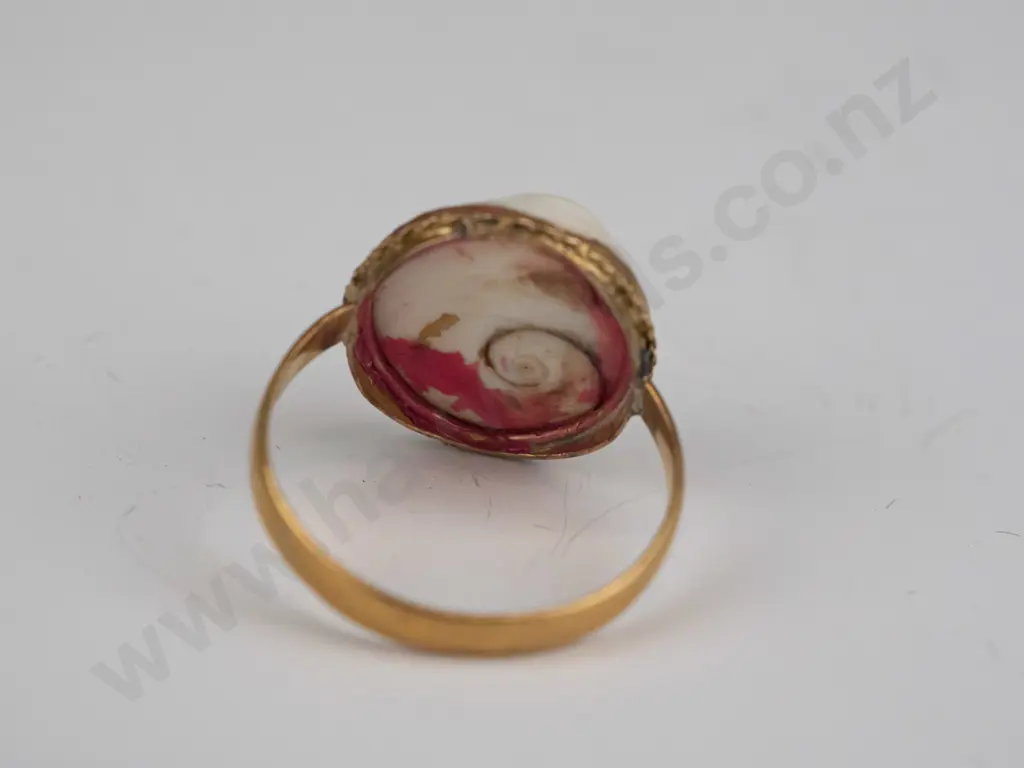 stone ring stamped with head, n, anchor 22 Image 1++