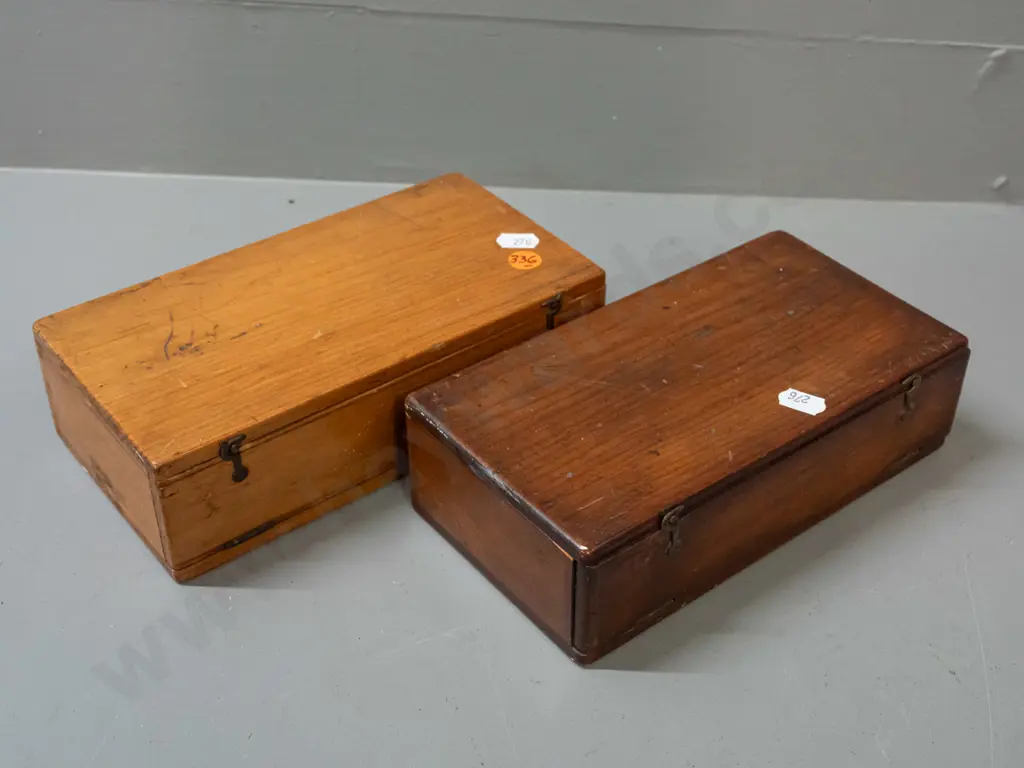 2 timber cased sets of microscope slide specimens - botanical samples, seeds and insects - one with 5 trays, one with 6, Image 1++