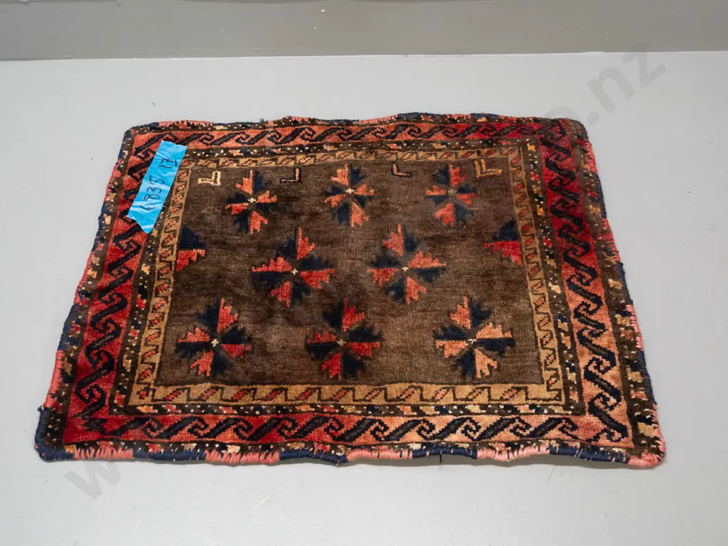 Turkish hand-knotted wool cushion cover - back with zip may have been added to older piece. Some fading 660 x 520 Image 1++
