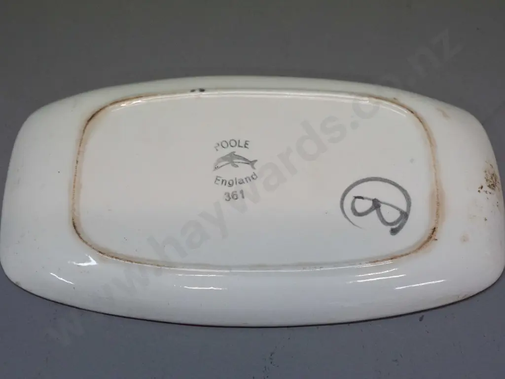 small vintage Poole Delphus pattern rectangular dish L-175 W-105 [some crazing] Image 1++