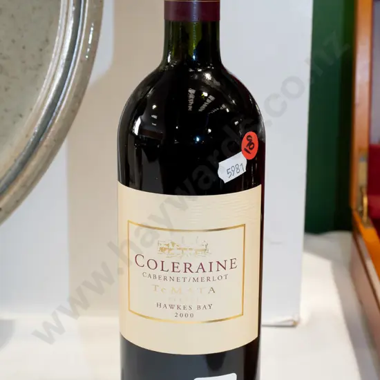 bottle of 2000 Te Mata Estate Coleraine, Cabernet/Merlot, Hawkes Bay wine 750ml