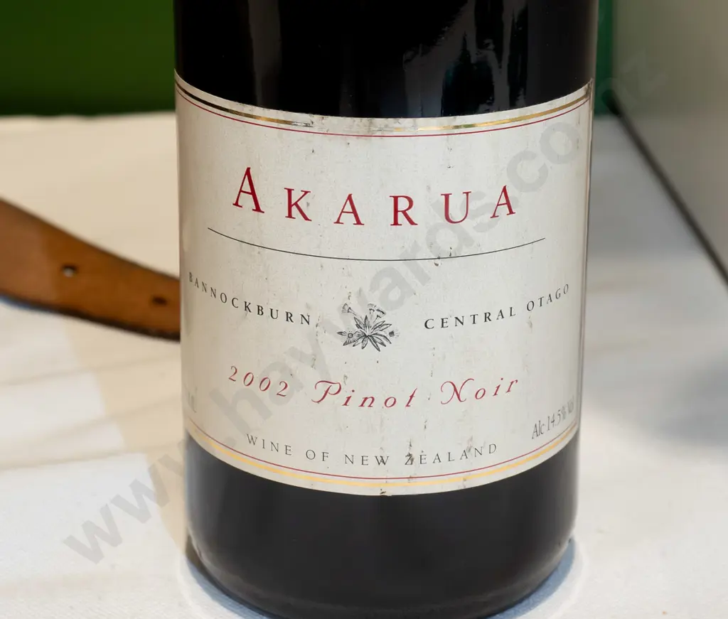 bottle of 2002, Akarua, Pinot Noir, Central Otago wine 750ml Image 1++