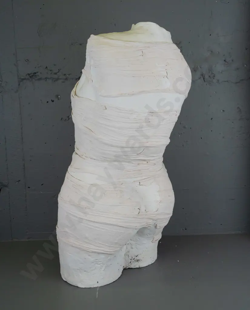 unknown artist -- plaster sculpture, life-size female torso H-650 W-310 D-260 [dust in crevices, loss of plaster in Image 1++