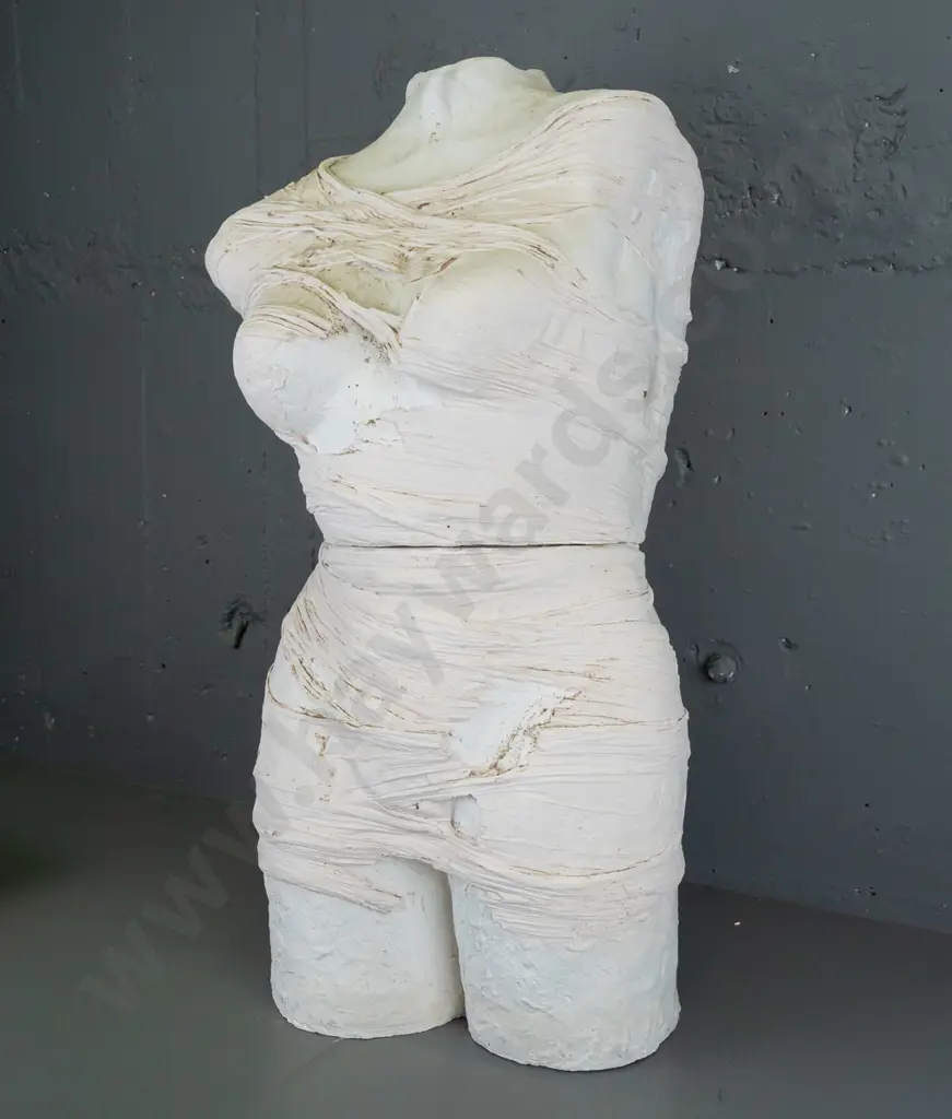 unknown artist -- plaster sculpture, life-size female torso H-650 W-310 D-260 [dust in crevices, loss of plaster in Image 1++
