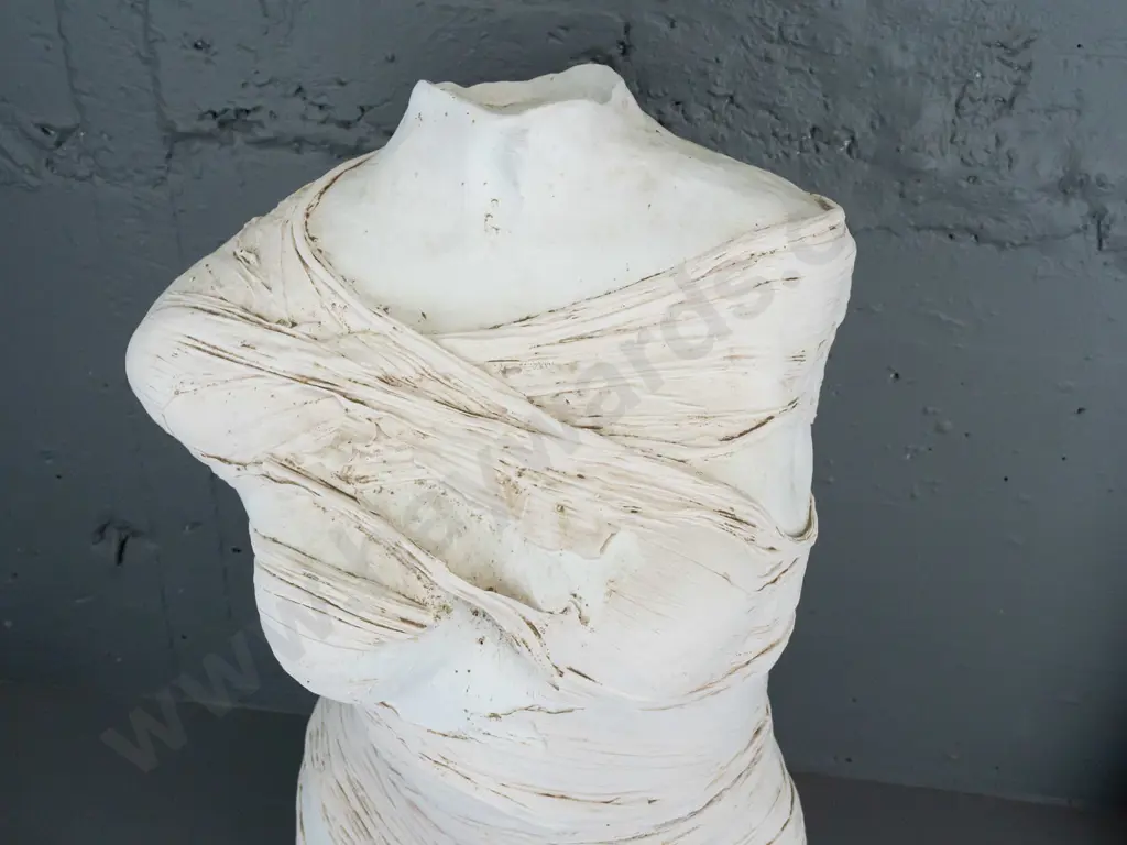 unknown artist -- plaster sculpture, life-size female torso H-650 W-310 D-260 [dust in crevices, loss of plaster in Image 1++