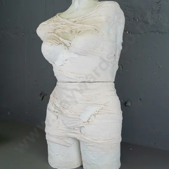 unknown artist -- plaster sculpture, life-size female torso H-650 W-310 D-260 [dust in crevices, loss of plaster in