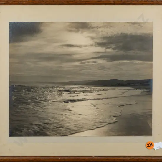 George Chance 1931 -- framed photograph "Looking Towards Taieri Mouth" H-215 W-255 [light foxing]