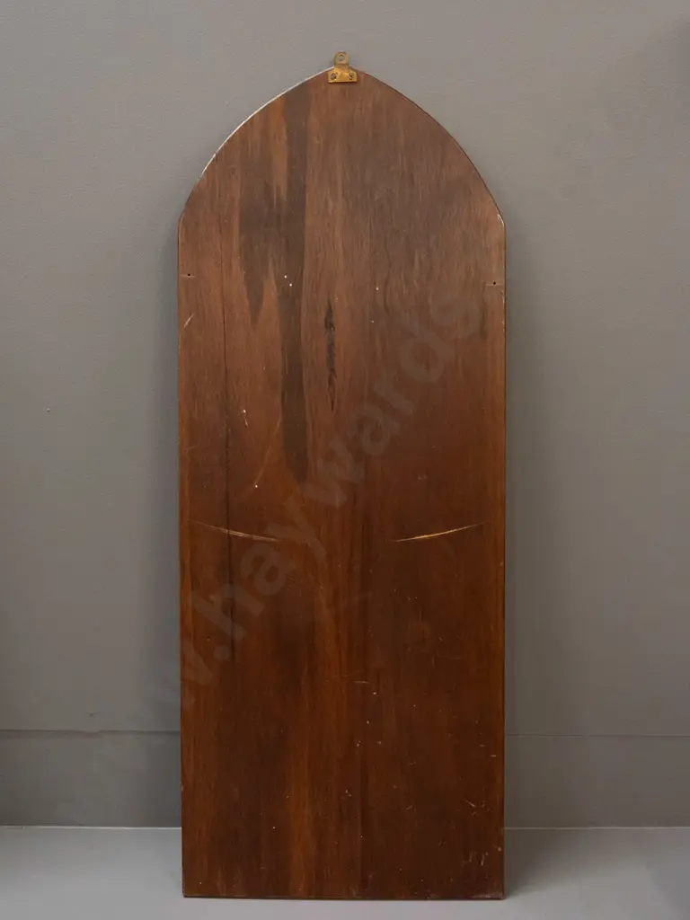 vintage rimu church readings display board with box of numbers and letters, hanging hook at top. Some paint splatters Image 1++
