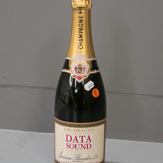 750ml bottle of Janisson-Baradon Epernay champagne - labelled "Data Sound" (special event or private label?)