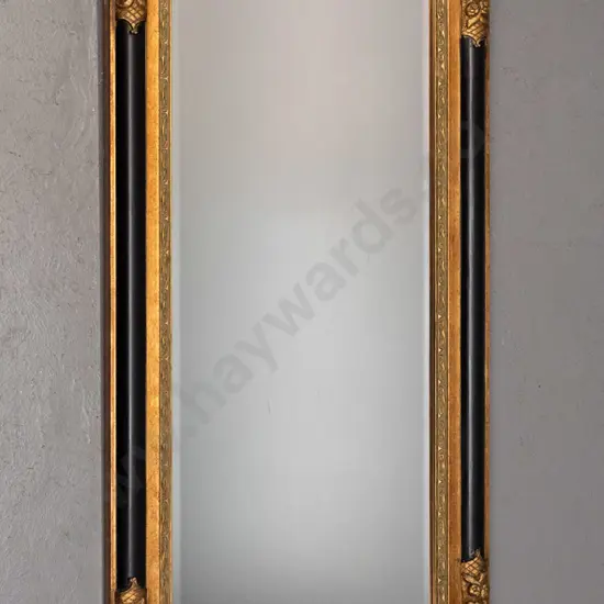 ornate gilt framed bevelled edge wall mirror H1140 W550