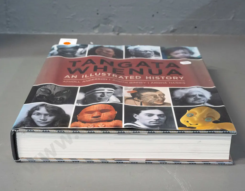 large hard cover book - Tangata Whenua - An Illustrated History pub. Bridget Williams Books - plastic book cover has Image 1++