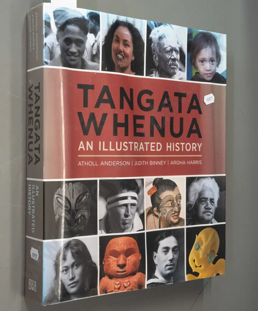 large hard cover book - Tangata Whenua - An Illustrated History pub. Bridget Williams Books - plastic book cover has Image 1++
