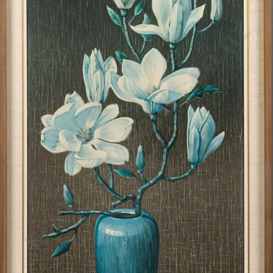 Vladimir Tretchikoff -- framed print, "Pink Magnolias" H-900 W-420 [fading]