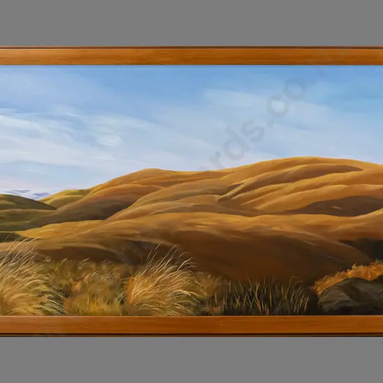 Gail McNeil -- framed oil on board, central Otago landscape H-440 W-985