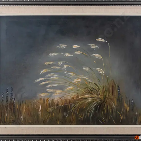Kathleen Neale -- framed oil on board "Toi Toi" H-335 W-445