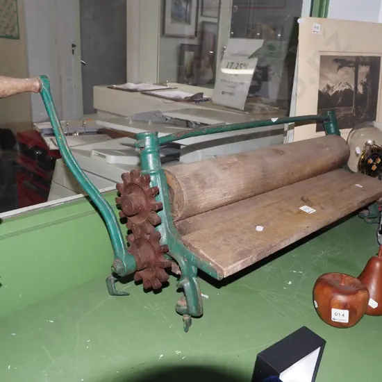 vintage wooden wringer