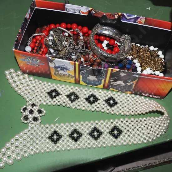 box of costume jewellery