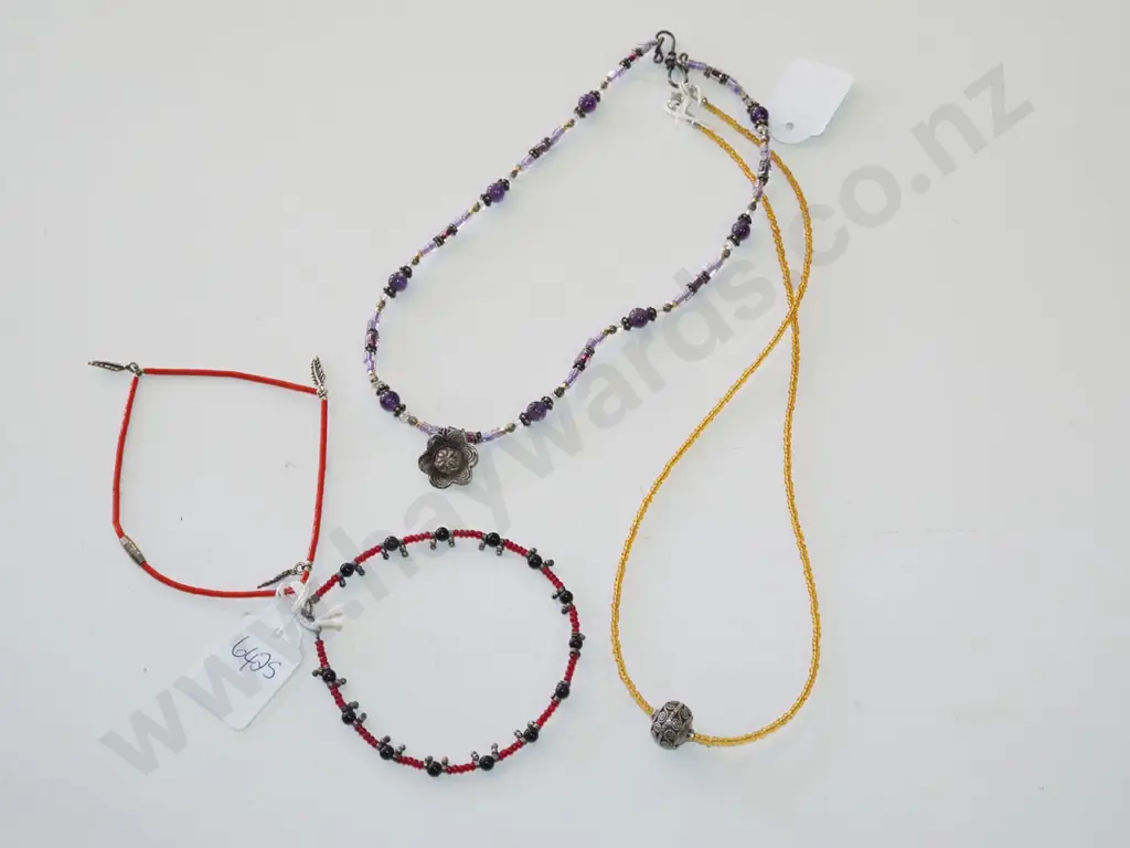 2x sterling silver clasp necklaces & 2x bracelets Image 1++