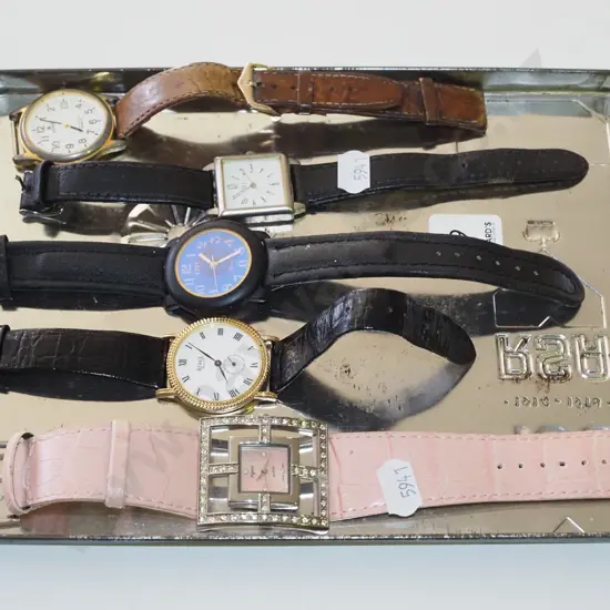 tray; wristwatches