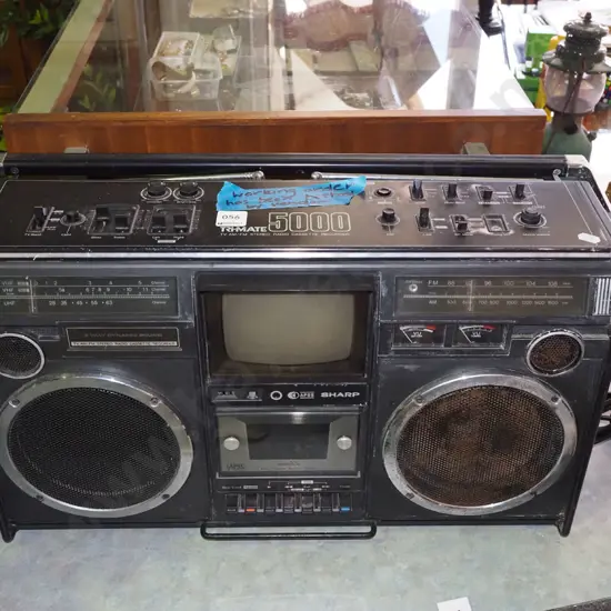 Sharp Tri-Mate 5000 TV AM/FM radio cassette recorder