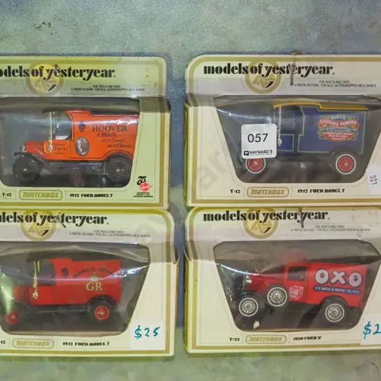4x boxed Matchbox Models of Yesteryear die-cast vehicles