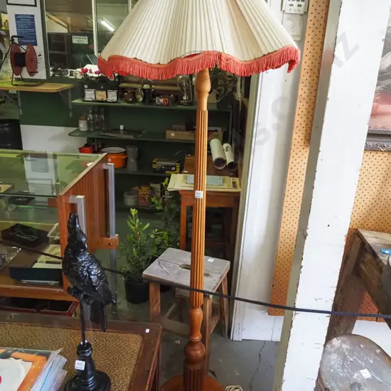 mahogany based standard lamp