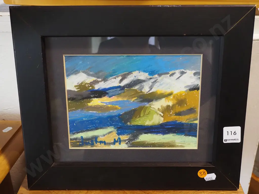 framed J Morshius pastel - landscape Image 1++