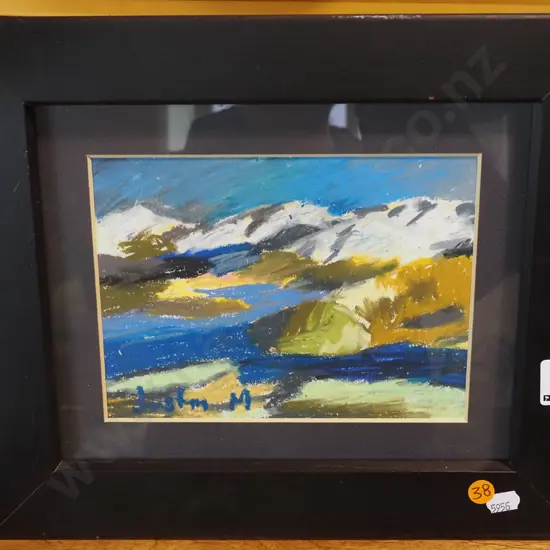 framed J Morshius pastel - landscape