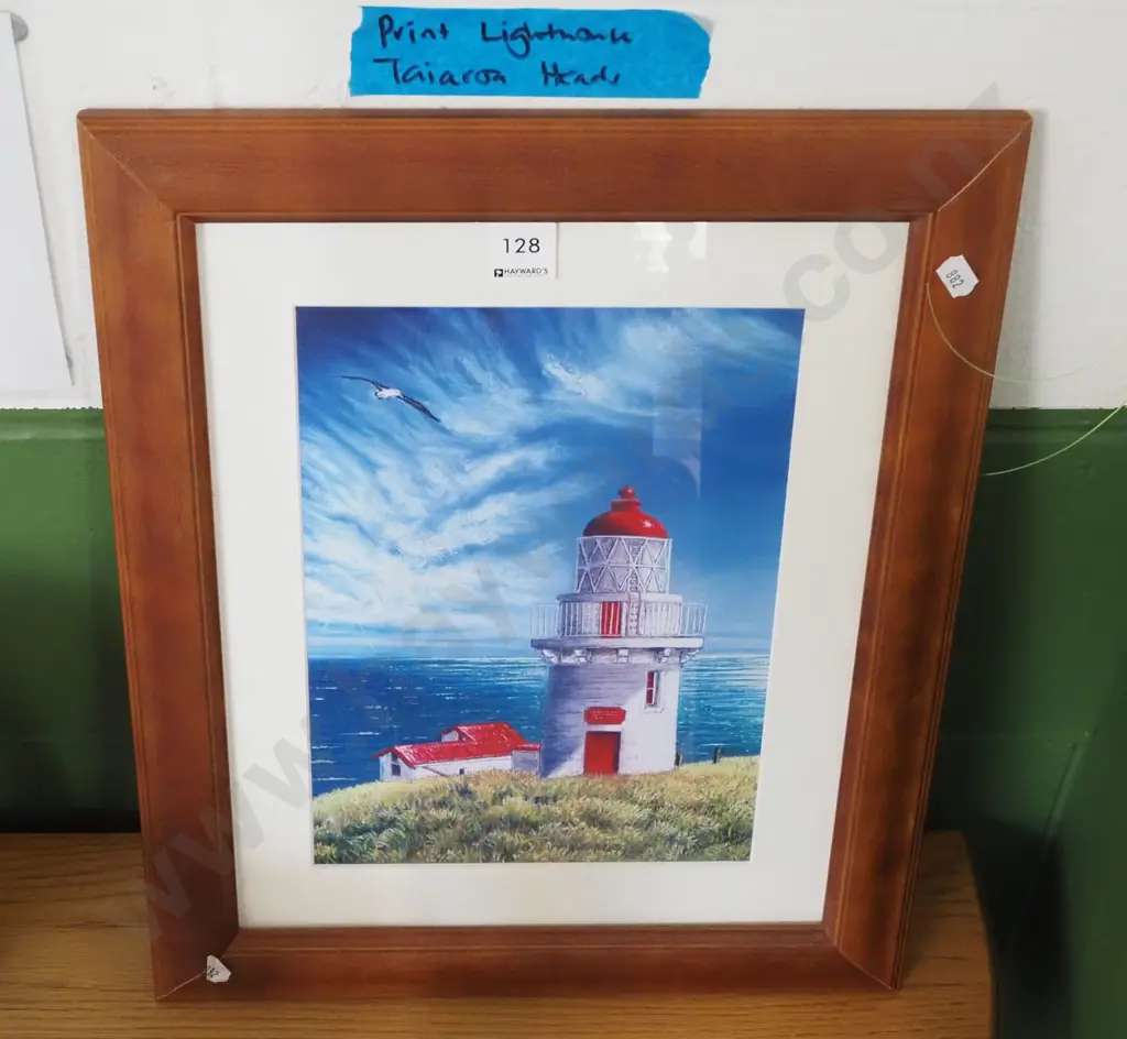 framed Taiaroa Head lighthouse print Image 1++