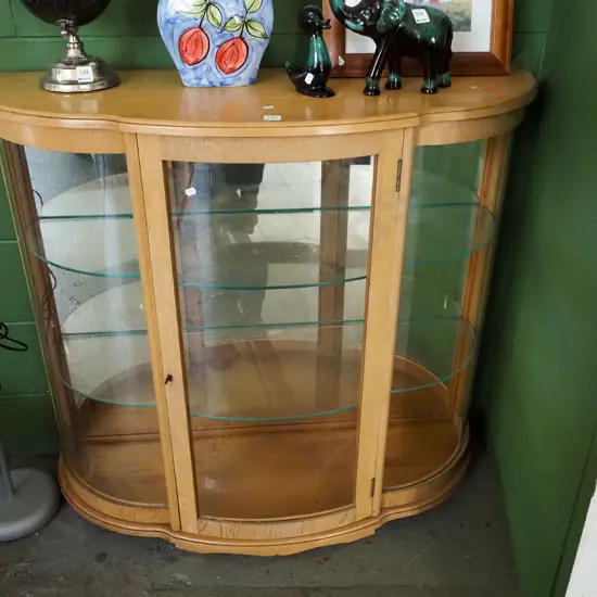 bow front 1 door china cabinet H955 W1000 D370