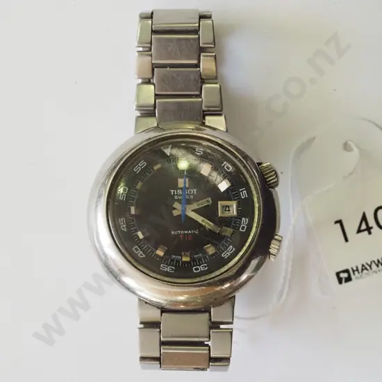 Tissot men's wristwatch, slight scratching to glass