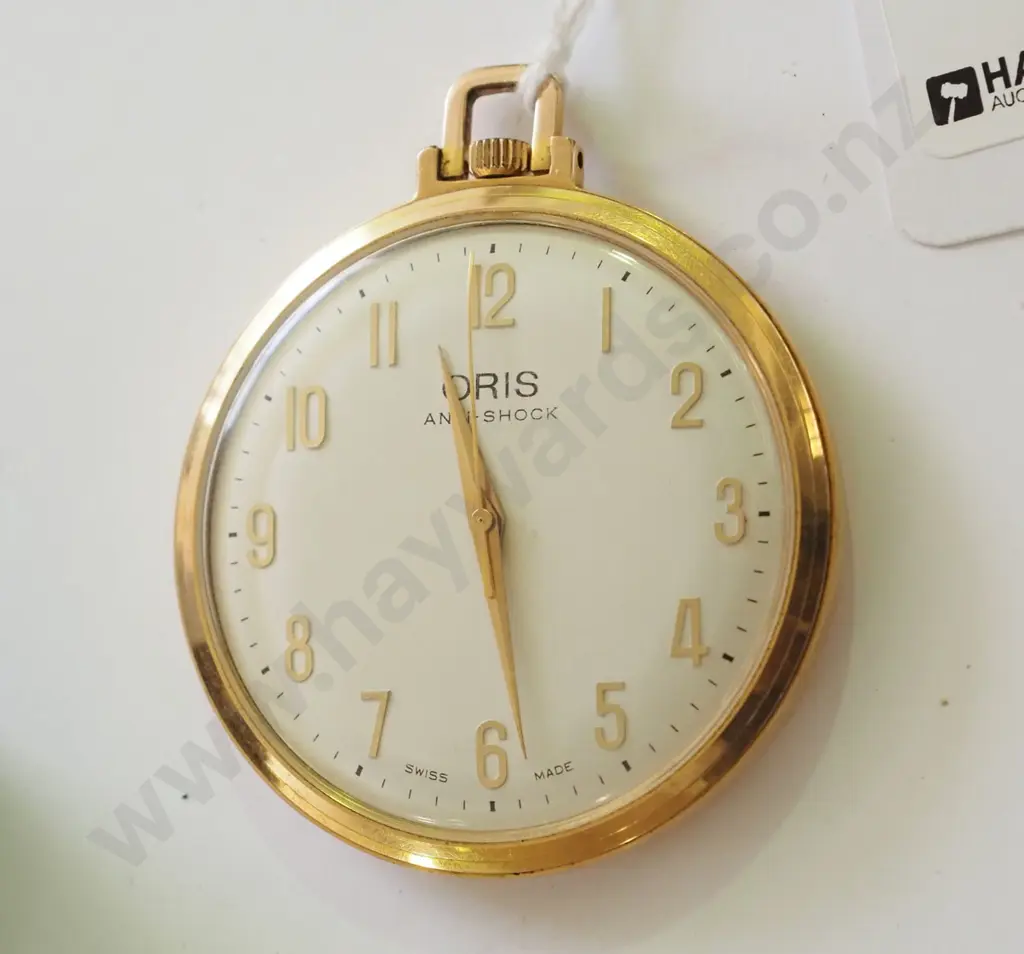 Oris deco style pocket watch, large second hand going well Image 1++
