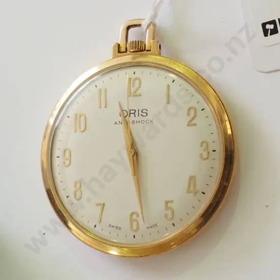 Oris deco style pocket watch, large second hand going well
