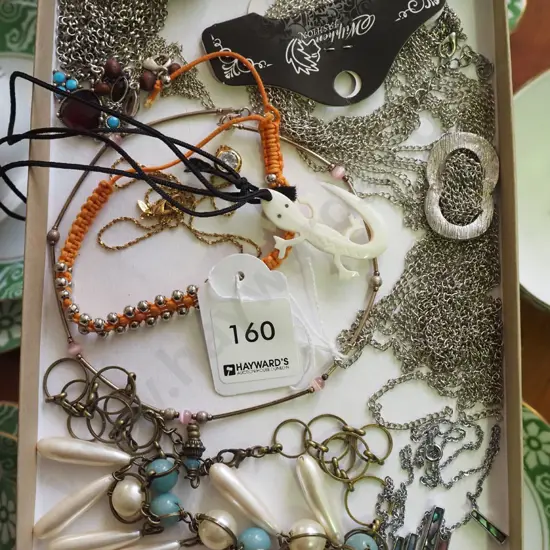 tray of costume jewellery