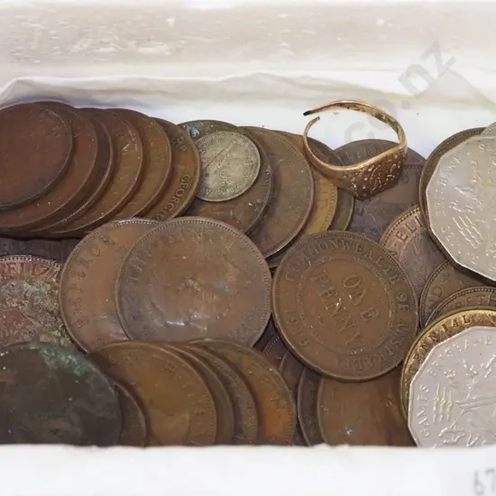 container of coins