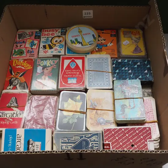 box of cards, card games