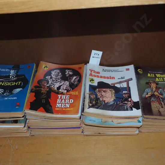 stack of paperback novels